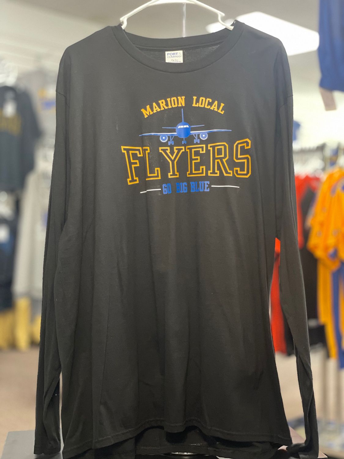 Port &amp; Company® Long Sleeve Fan Favorite Tee. PC450LS Jet Black XL