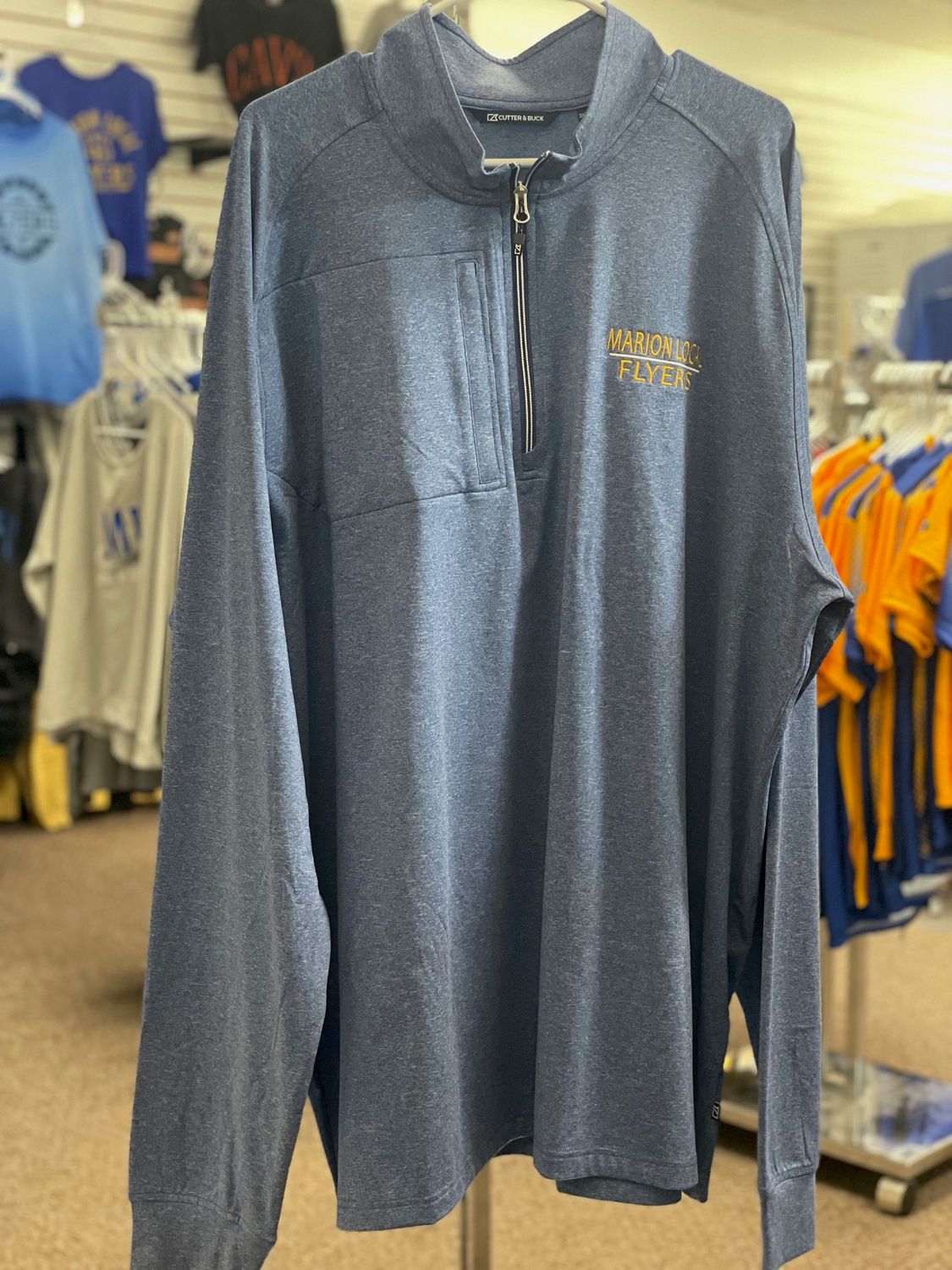 Cutter &amp; Buck 1/4 Zip Royal Heather BCK01086 LARGE TALL