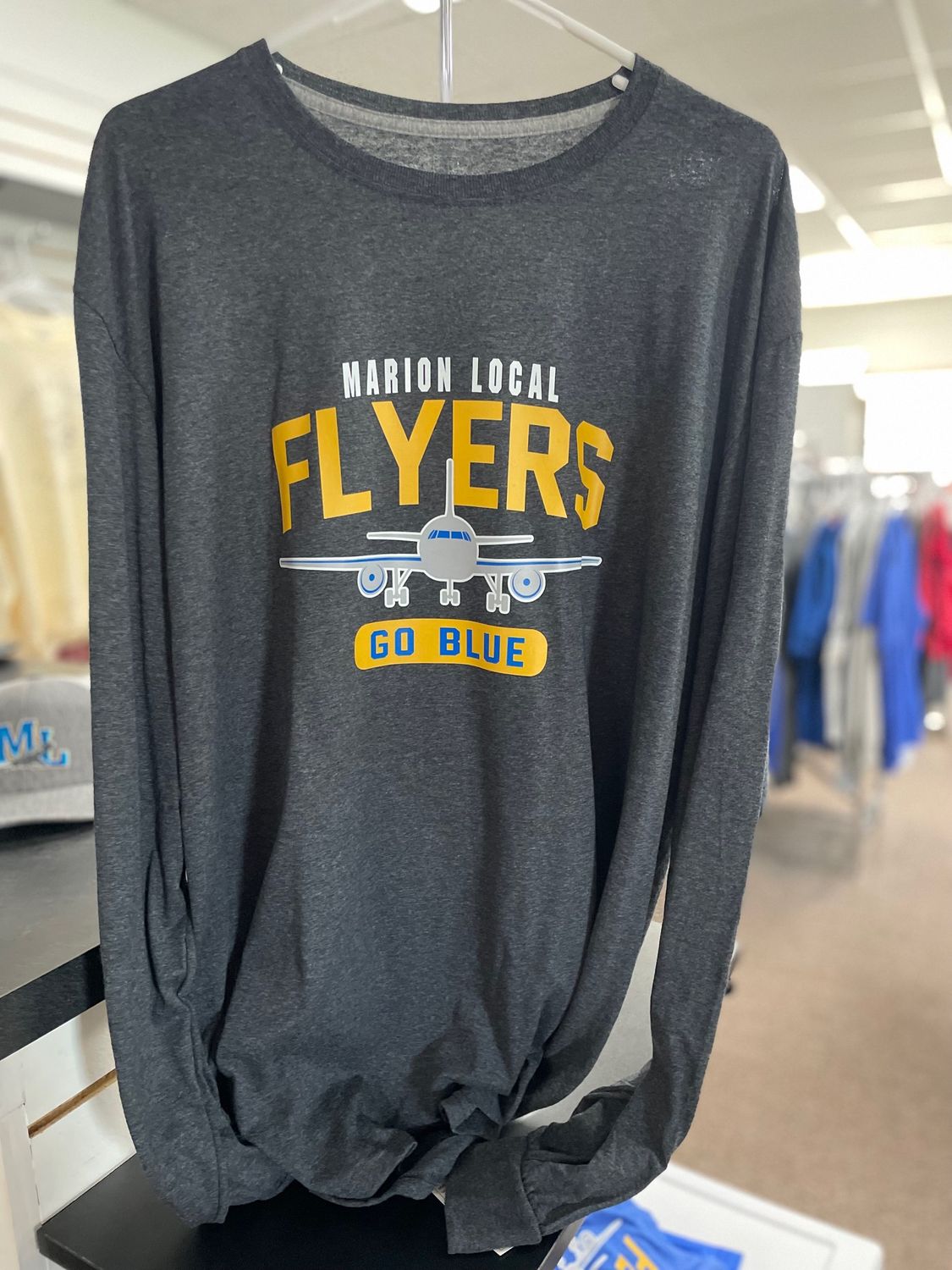 Russell Essential Long Sleeve Tee BLACK HEATHER 2XL