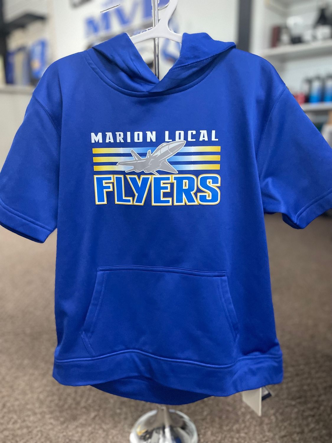 Sport-Tek ® Youth Sport-Wick ® Fleece Short Sleeve Hooded Pullover. YST251 True Royal M