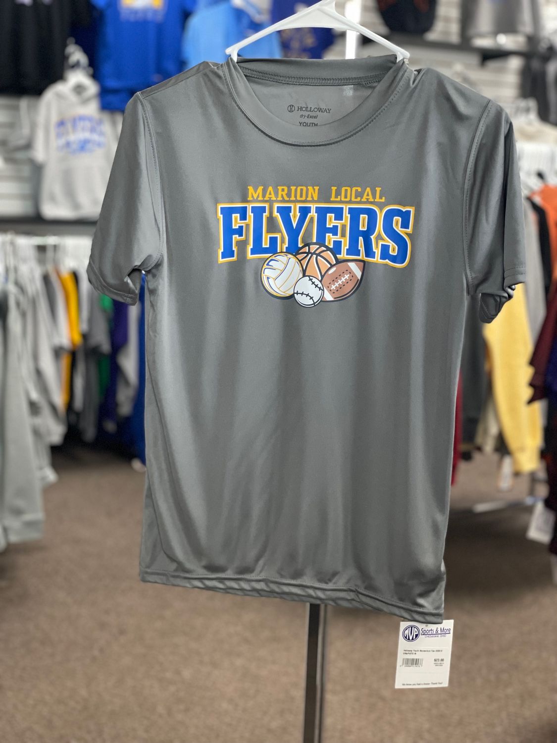 Holloway Youth Momentum Tee 222819 GRAPHITE M