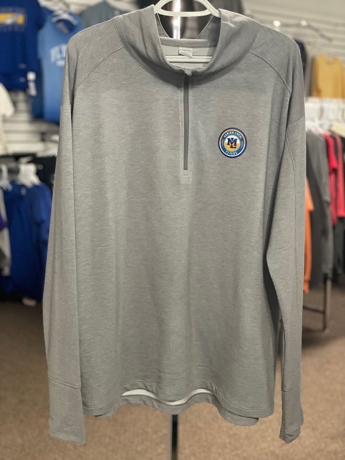 Sport-Tek Ladies Sport-Wick Flex Fleece 1/4-Zip. LST561 Dark Grey Heather XXL