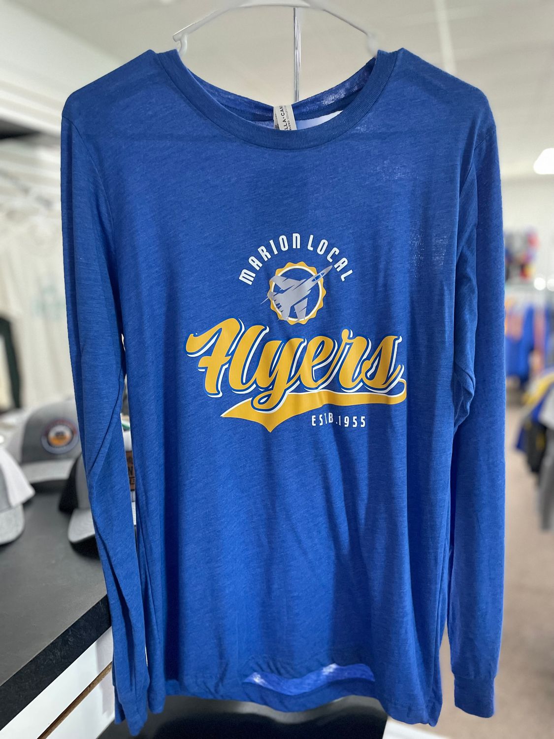 BELLA + CANVAS Triblend Long Sleeve Tee 3513 S True Royal Triblend