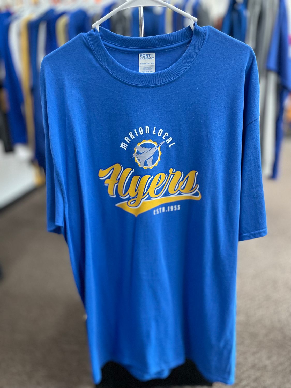 Port &amp; Company Tall Core Blend Tee. PC55T Royal XLT