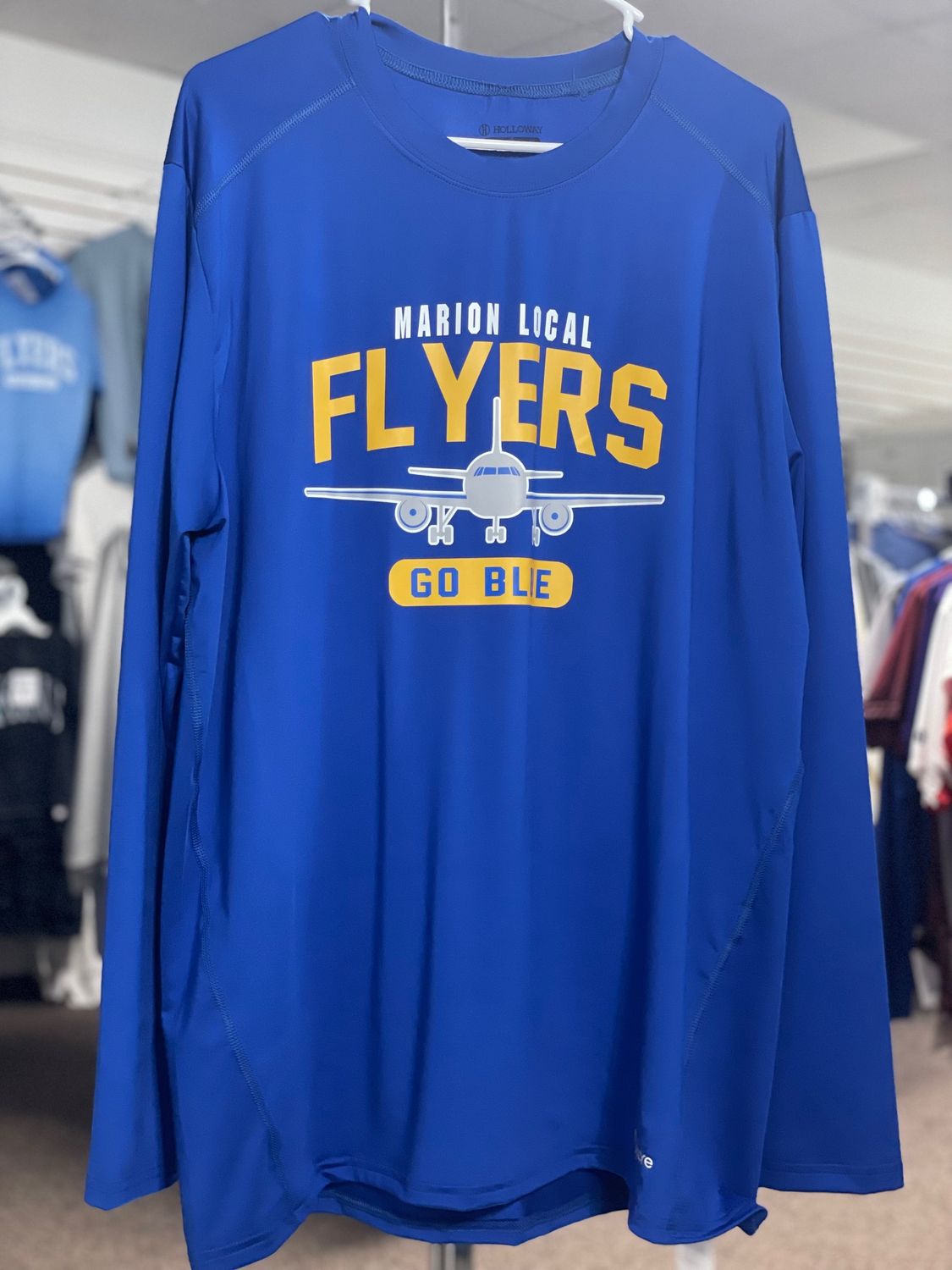 Holloway Essential Long Sleeve Tee Powered by Coolcore® 222138 ROYAL XL