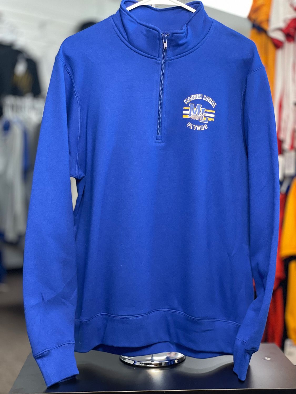 Port &amp; Company Fan Favorite Fleece 1/4-Zip Pullover Sweatshirt. PC850Q True Royal M