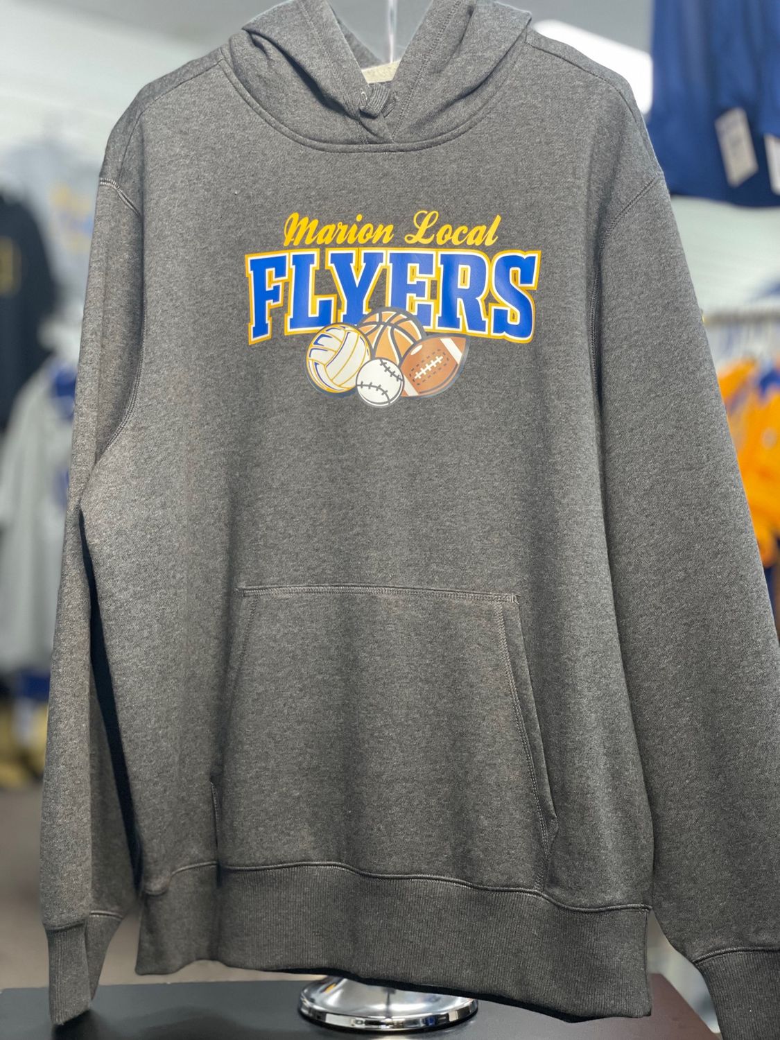 Sport-Tek Pullover Hooded Sweatshirt. ST254 Graphite Heather L