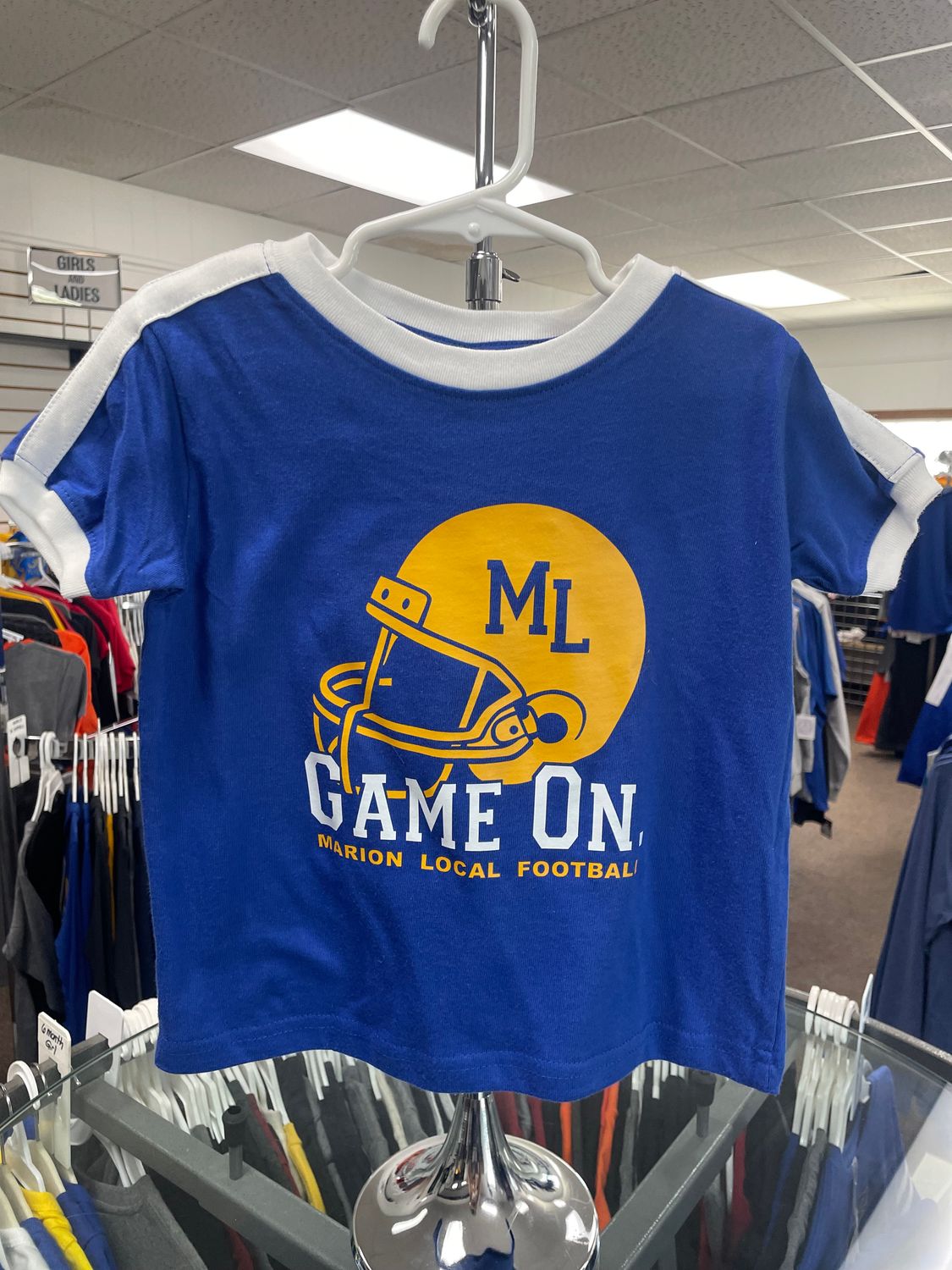 Rabbit Skins Toddler Retro Ringer Fine Jersey Tee 3032 Royal/ White 3