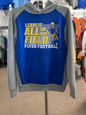 AUGUSTA - COLORBLOCK HOODIE - ROYAL/GREY - 6866 Youth Medium