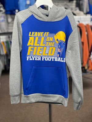 YOUTH SMALL Colorblock Hoodie - Royal/Grey Heather - 6866 - Youth Small