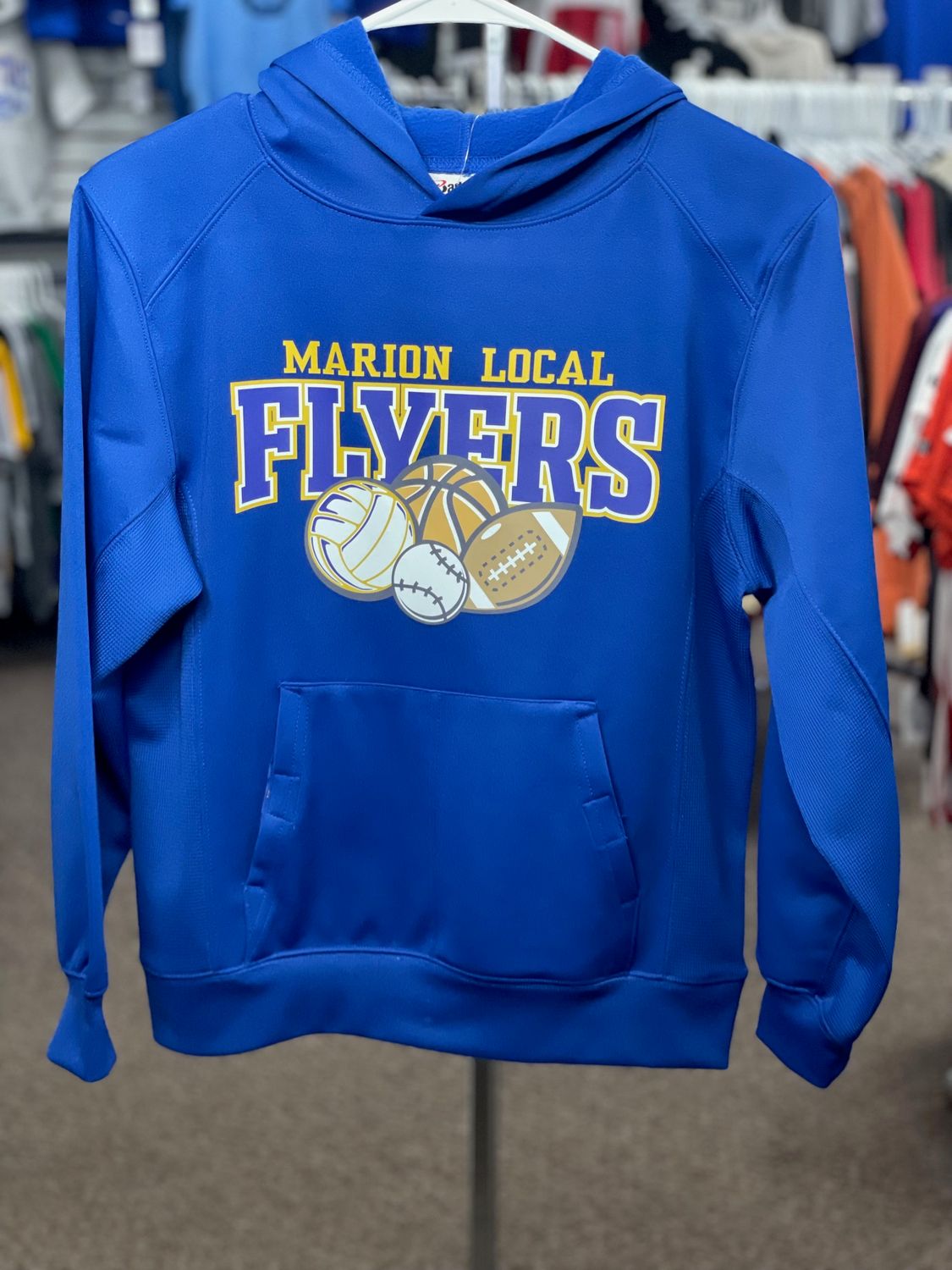 Badger Sport Perf. Fleece Youth Hood 245400 Royal S