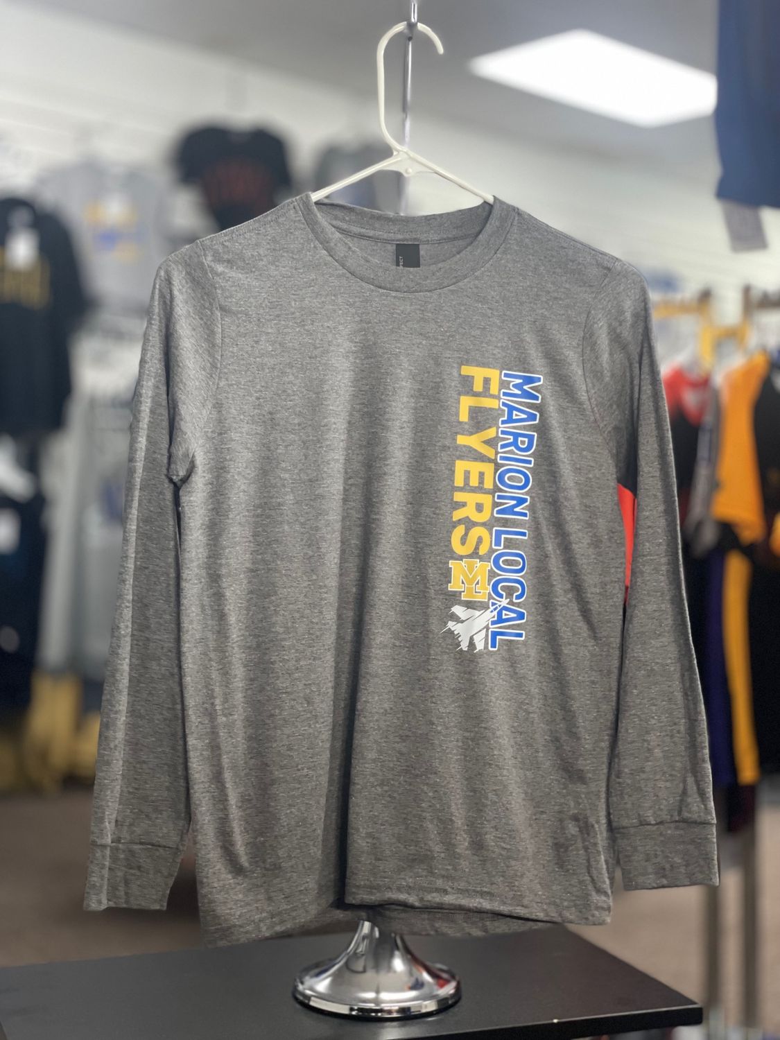 District® Youth Perfect Tri® Long Sleeve Tee DT132Y - AU Design - ML Grey Frost YOUTH SMALL