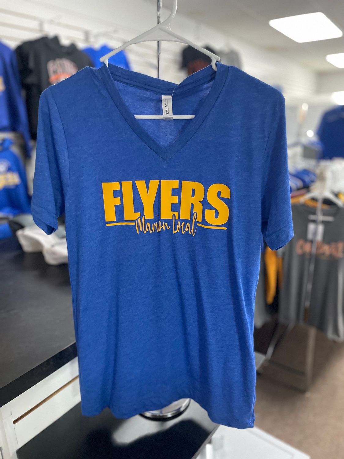 BELLA + CANVAS Triblend V-Neck Short Sleeve Tee 3415 True Royal Triblend S