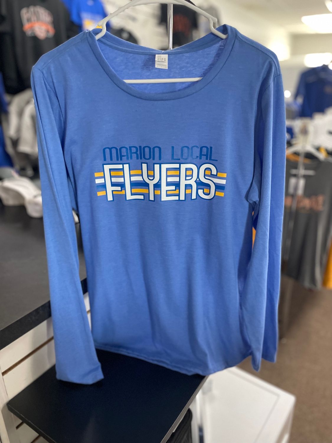 District® Women's Perfect Blend® CVC Long Sleeve Tee DT110 Heathered Royal XL