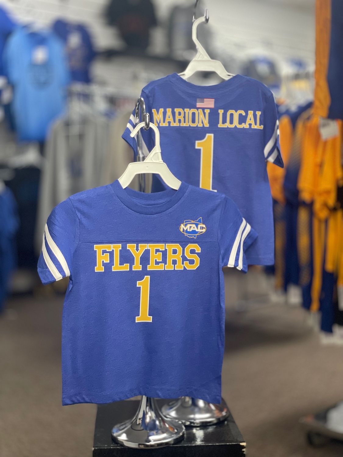 Rabbit Skins Toddler Football Fine Jersey Tee 3037 Vintage Royal/ White 2T