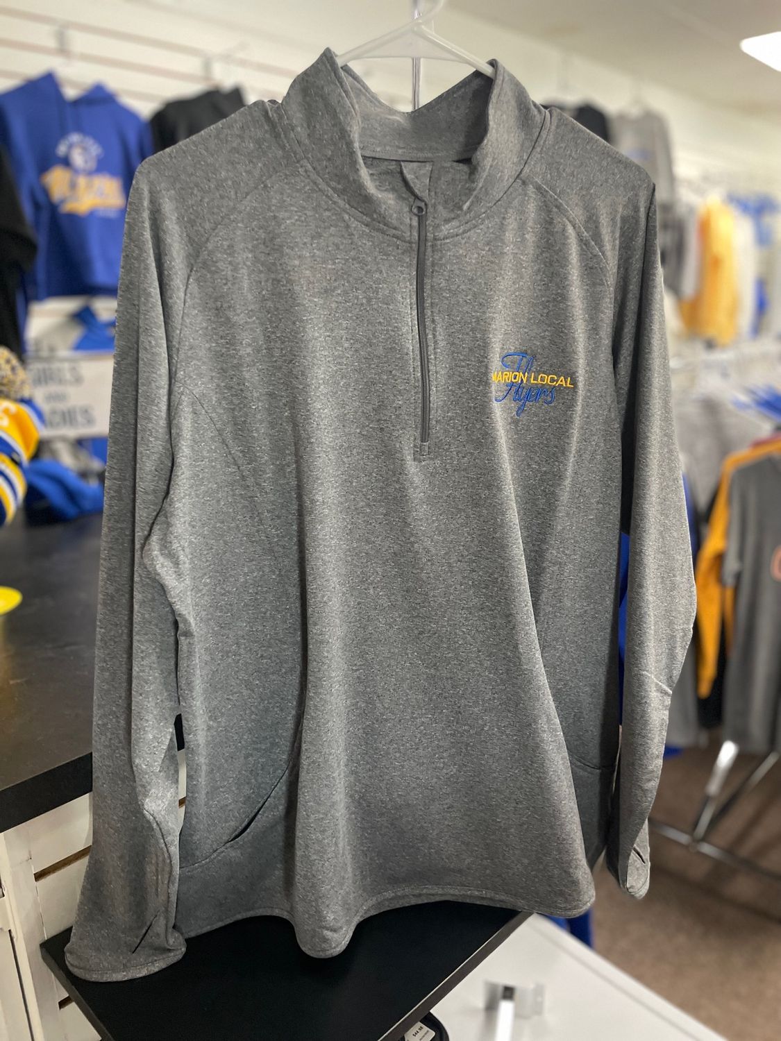 Sport-Tek® Ladies Sport-Wick® Stretch 1/4-Zip Pullover. LST850 Charcoal Grey Heather 3XL