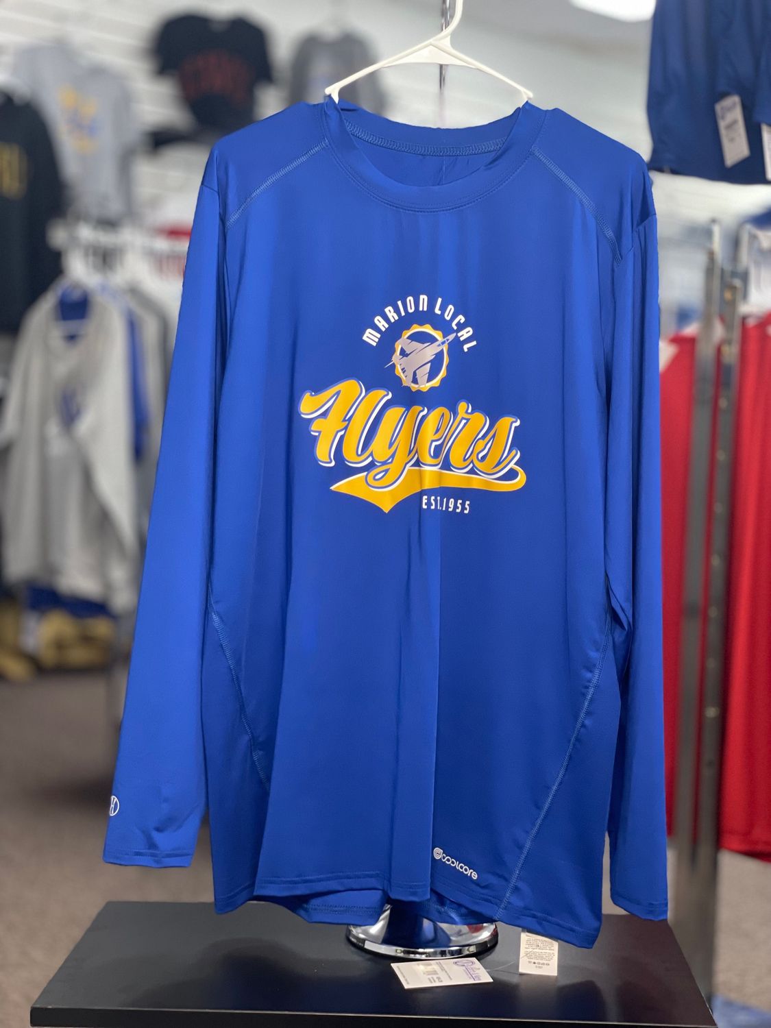 Holloway Essential Long Sleeve Tee Powered by Coolcore® 222138 ROYAL L