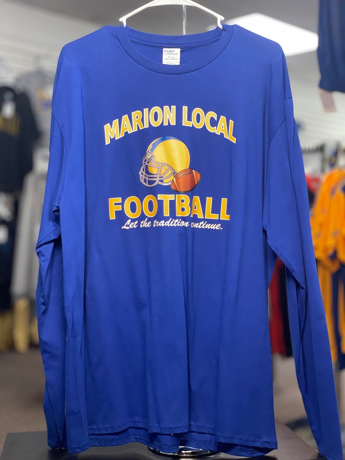 Port &amp; Company® Long Sleeve Fan Favorite Tee. PC450LS True Royal XL