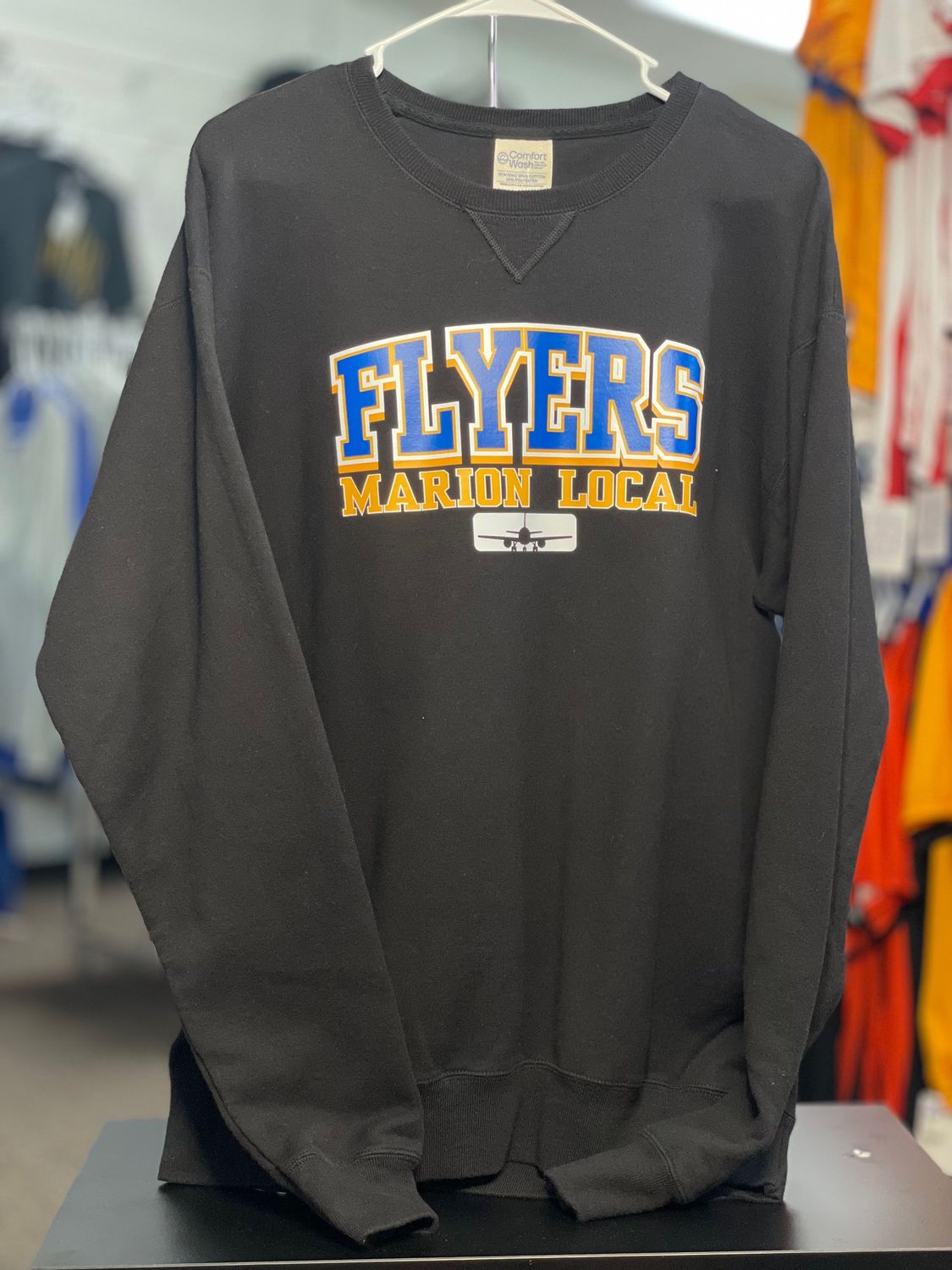 Garment-Dyed Lightweight Fleece Crewneck Sweatshirt - 1466 MEDIUM BLACK