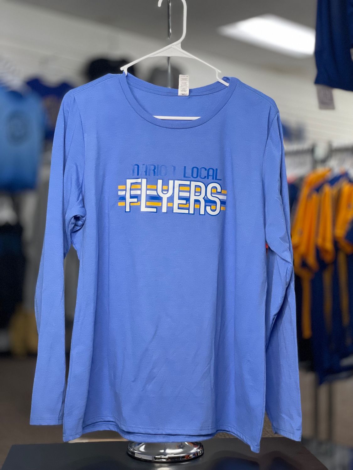 District® Women's Perfect Blend® CVC Long Sleeve Tee DT110 Heathered Royal S