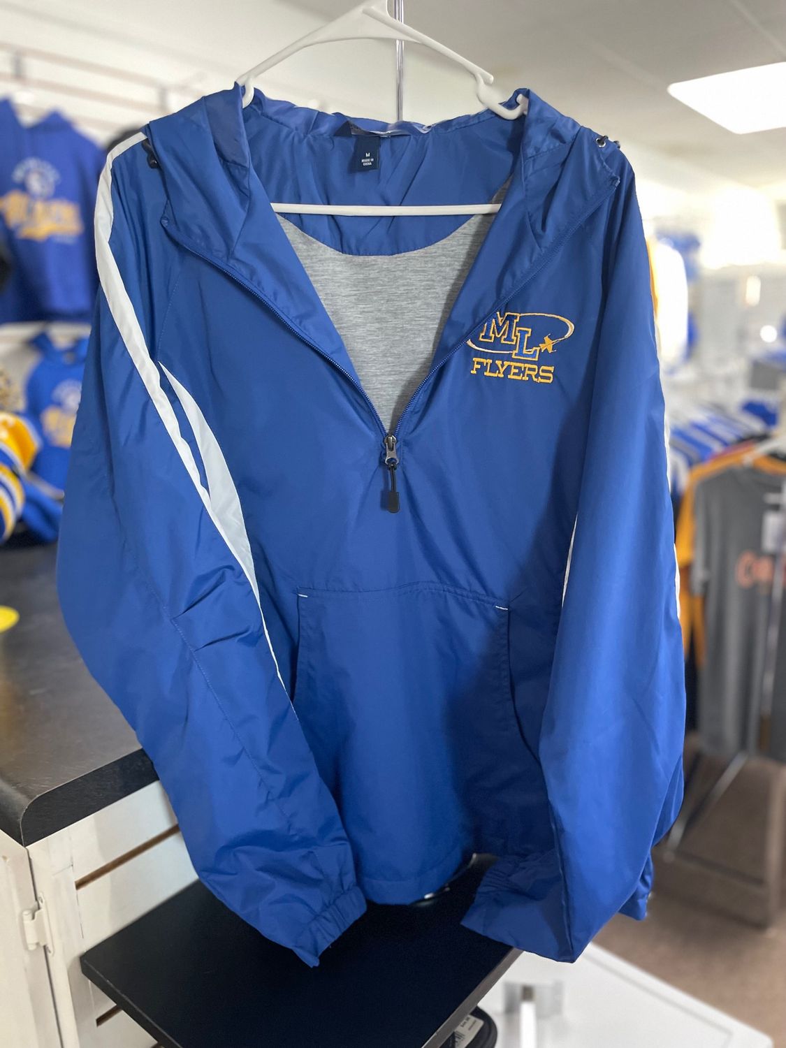 Sport-Tek® Colorblock Raglan Anorak. JST63 True Royal/ White M