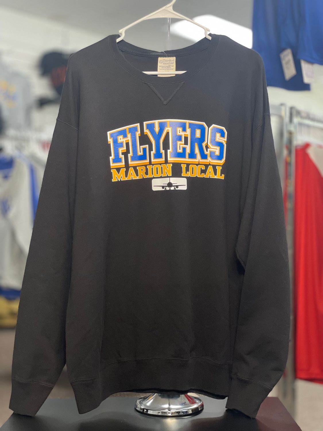 Garment-Dyed Lightweight Fleece Crewneck Sweatshirt - 1466 LARGE BLACK