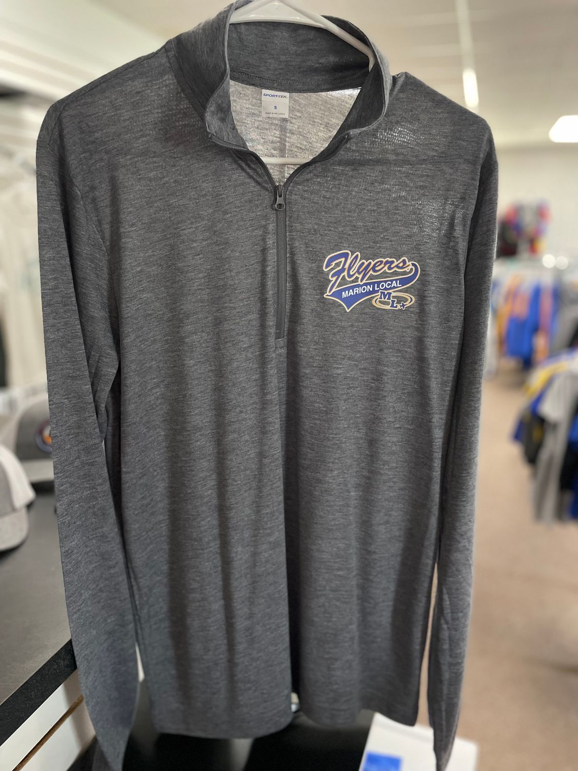 Sport-Tek ® PosiCharge ® Tri-Blend Wicking 1/4-Zip Pullover. ST407 Dark Grey Heather S