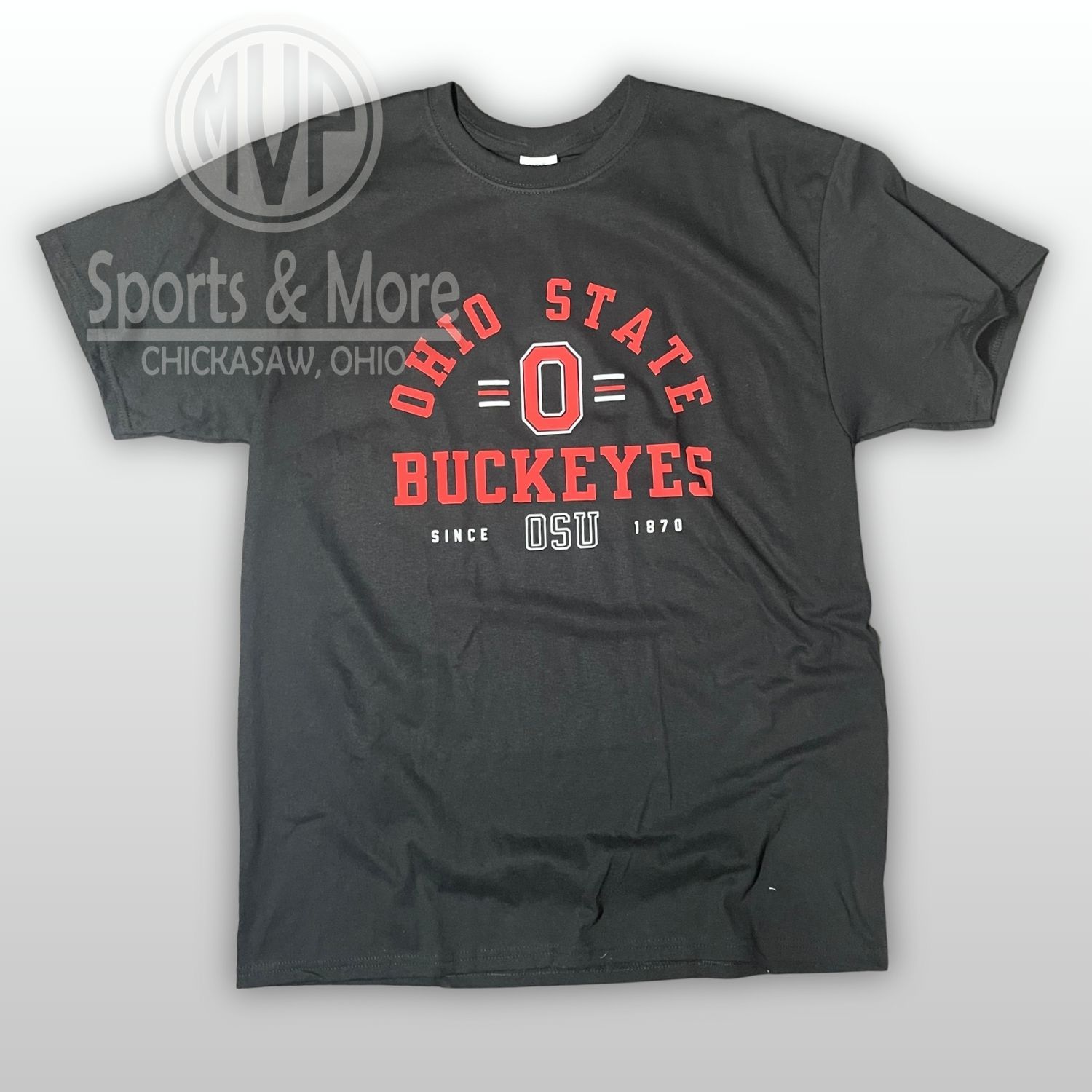 Port &amp; Co Core Blend Tee - BLACK - OSU DESIGN - PC55, Size: SMALL