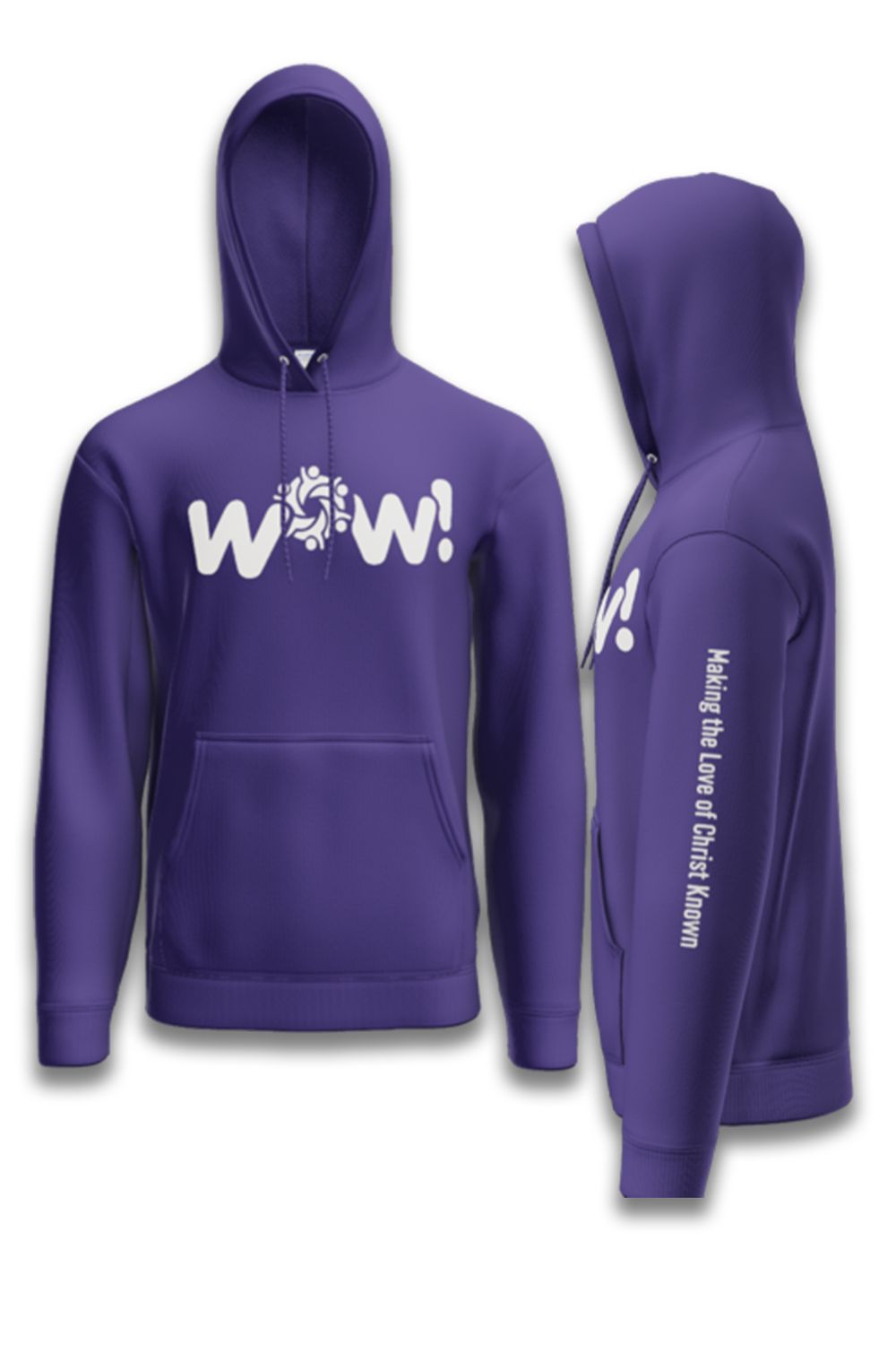 60/40 Fleece Hoodie- 5414 - Purple - WOW