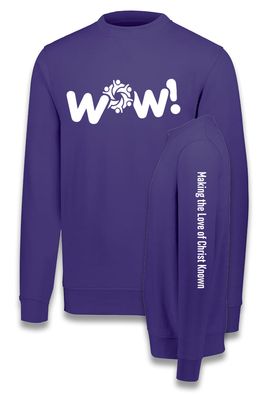60/40 Fleece Crewneck Sweatshirt - 5416 - Purple - WOW