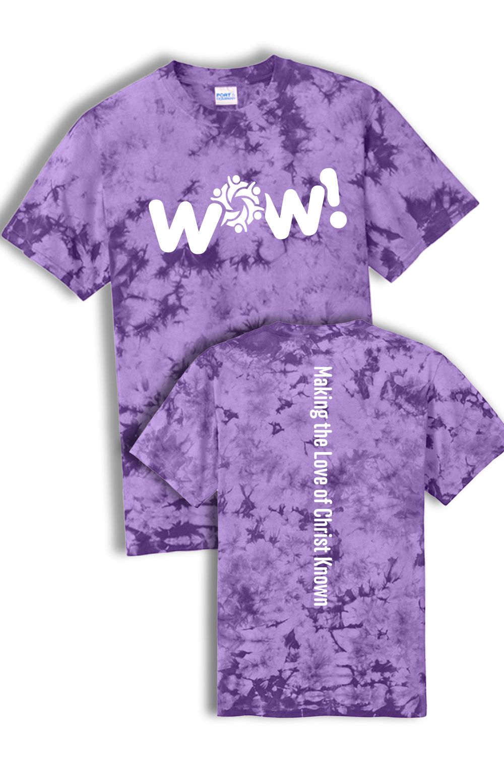 Port &amp; Co Crystal Tie-Dye Tee - Purple - WOW - PC145