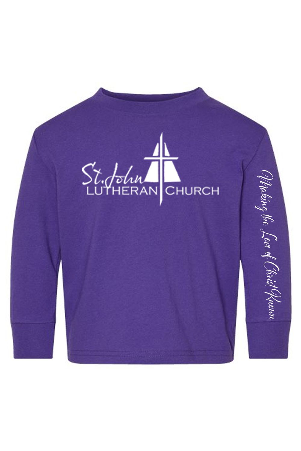 Toddler Fine Jersey Long Sleeve Tee - RS3311- Church - Purple