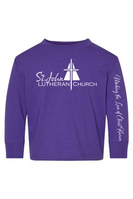Toddler Fine Jersey Long Sleeve Tee - RS3311- Church - Purple
