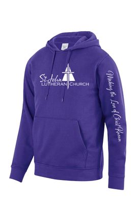 60/40 Fleece Hoodie- 5414 - Purple - CHURCH