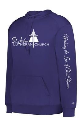 PERFORMANCE FLEECE HOODIE - 145400 - Purple - CHURCH