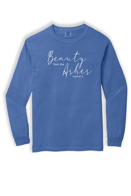 Comfort Colors Heavyweight Ring Spun Long Sleeve Tee - 6014 - BEAUTY FROM ASHES