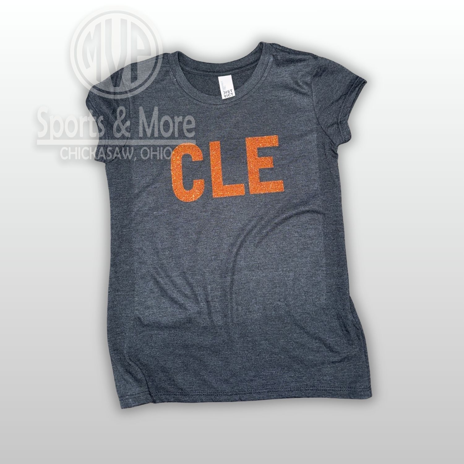 District Girls Perfect Tri  Tee-DT130YG-  GLITTER CLE, Size: XS