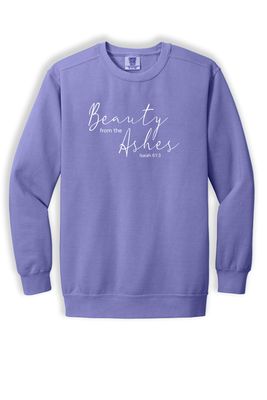 Comfort Colors Ring Spun Crewneck Sweatshirt - 1566 -Beauty from Ashes