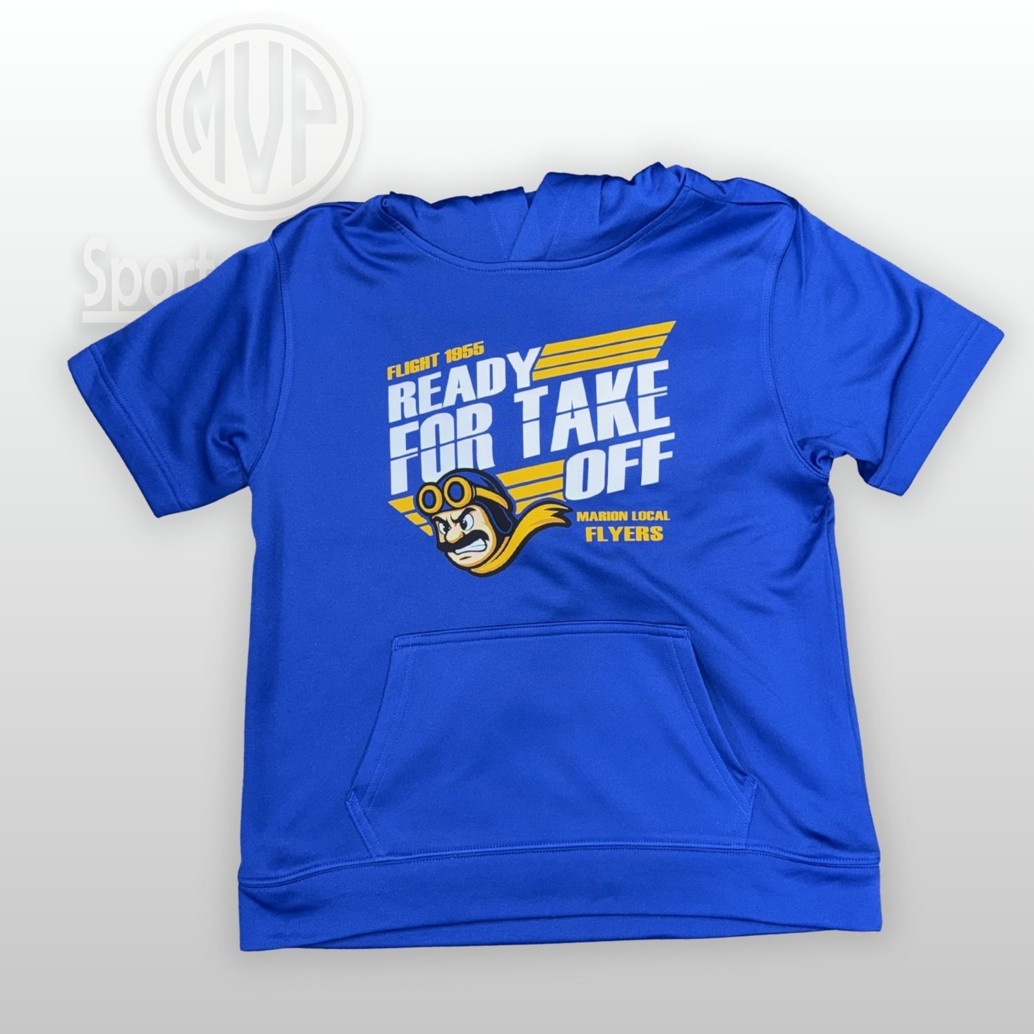 YOUTH SPORT-WICK FLEECE SHORT SLEEVE HOODIE _ YST251- ML- Take off, Size: YOUTH XS