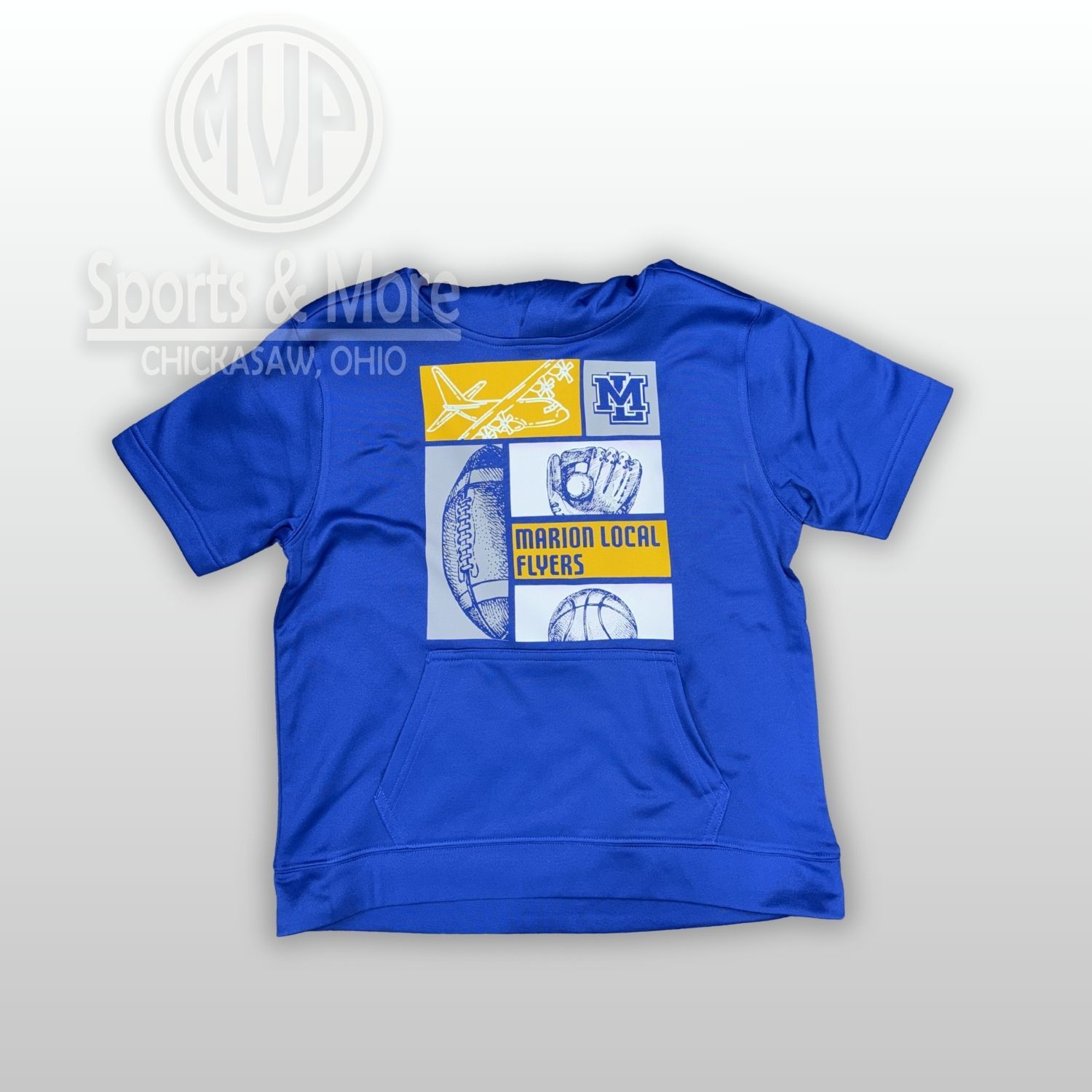 YOUTH SPORT-WICK FLEECE SHORT SLEEVE HOODIE _ YST251- ML- All out