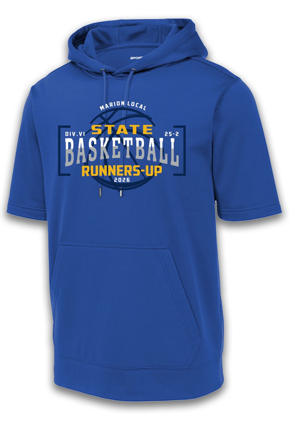 2026 Basketball - Performance Short Sleeve Hoodie - Royal