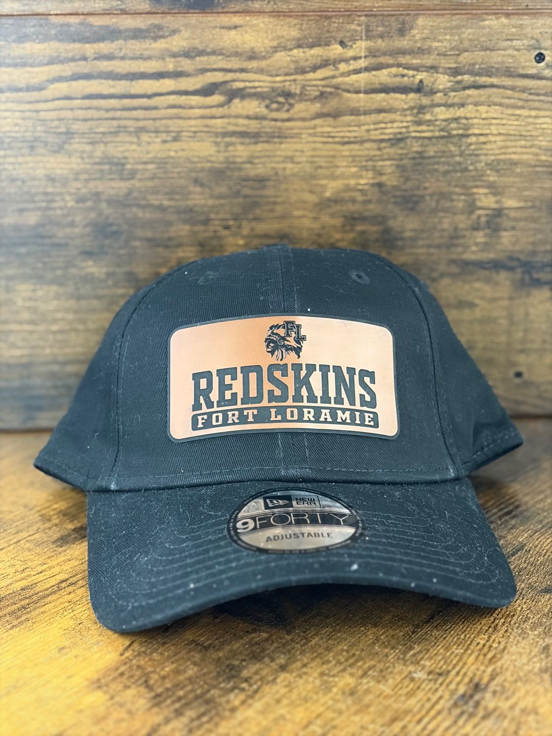 FL LEATHER PATCH New Era® - Adjustable Structured Cap. NE200 Black OSFA