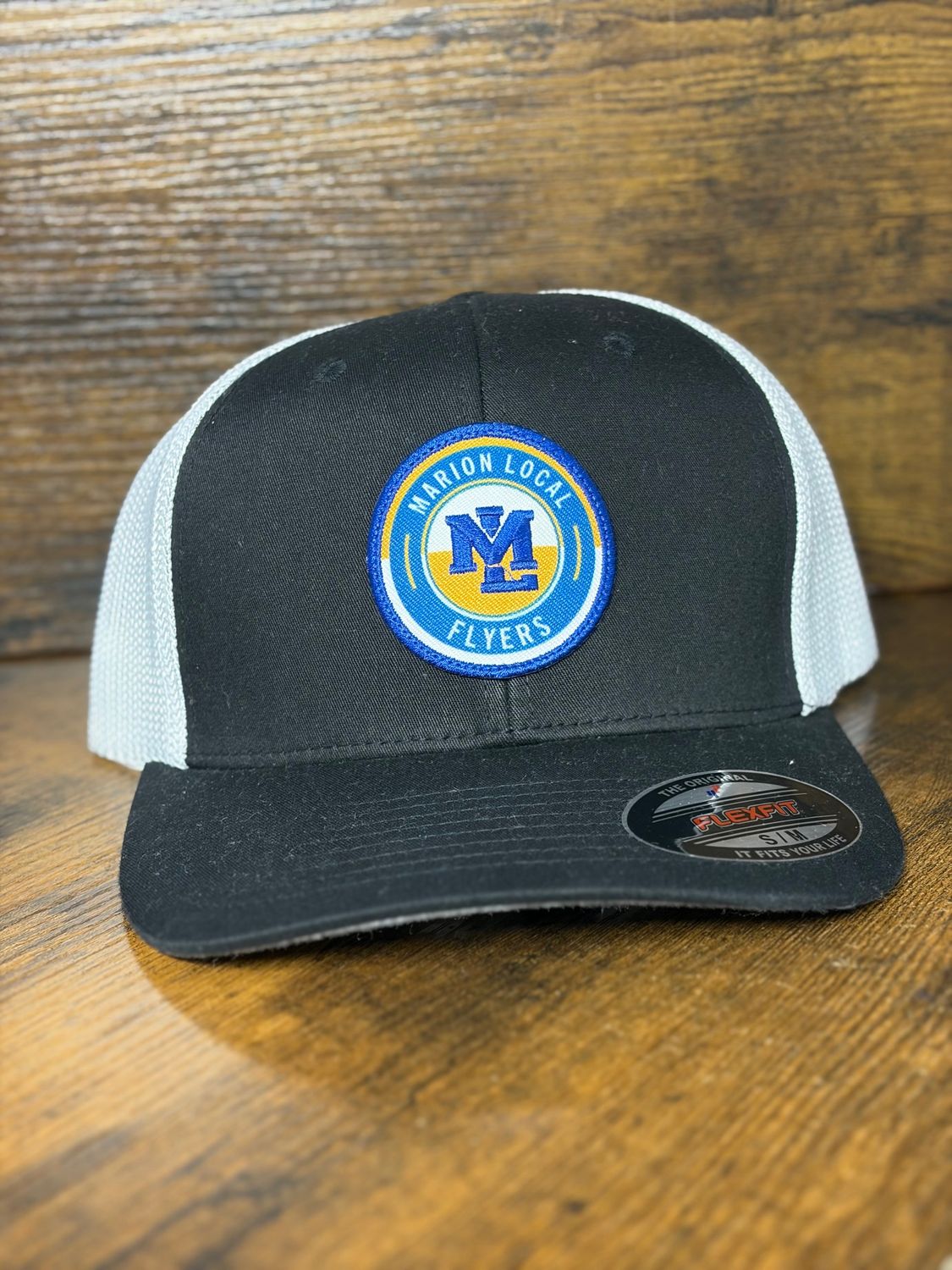 Port Authority® Flexfit® Mesh Back Cap. C812 Black/ Black S/M