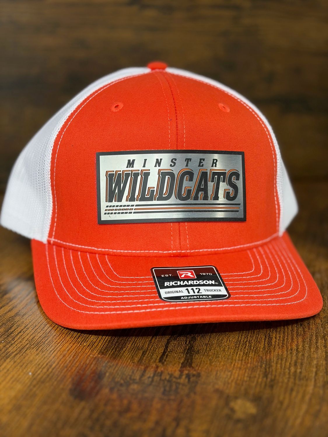 Minster Acrylic Fast Lines - Richardson Snapback Trucker Cap 112 Orange/White-  OSFM