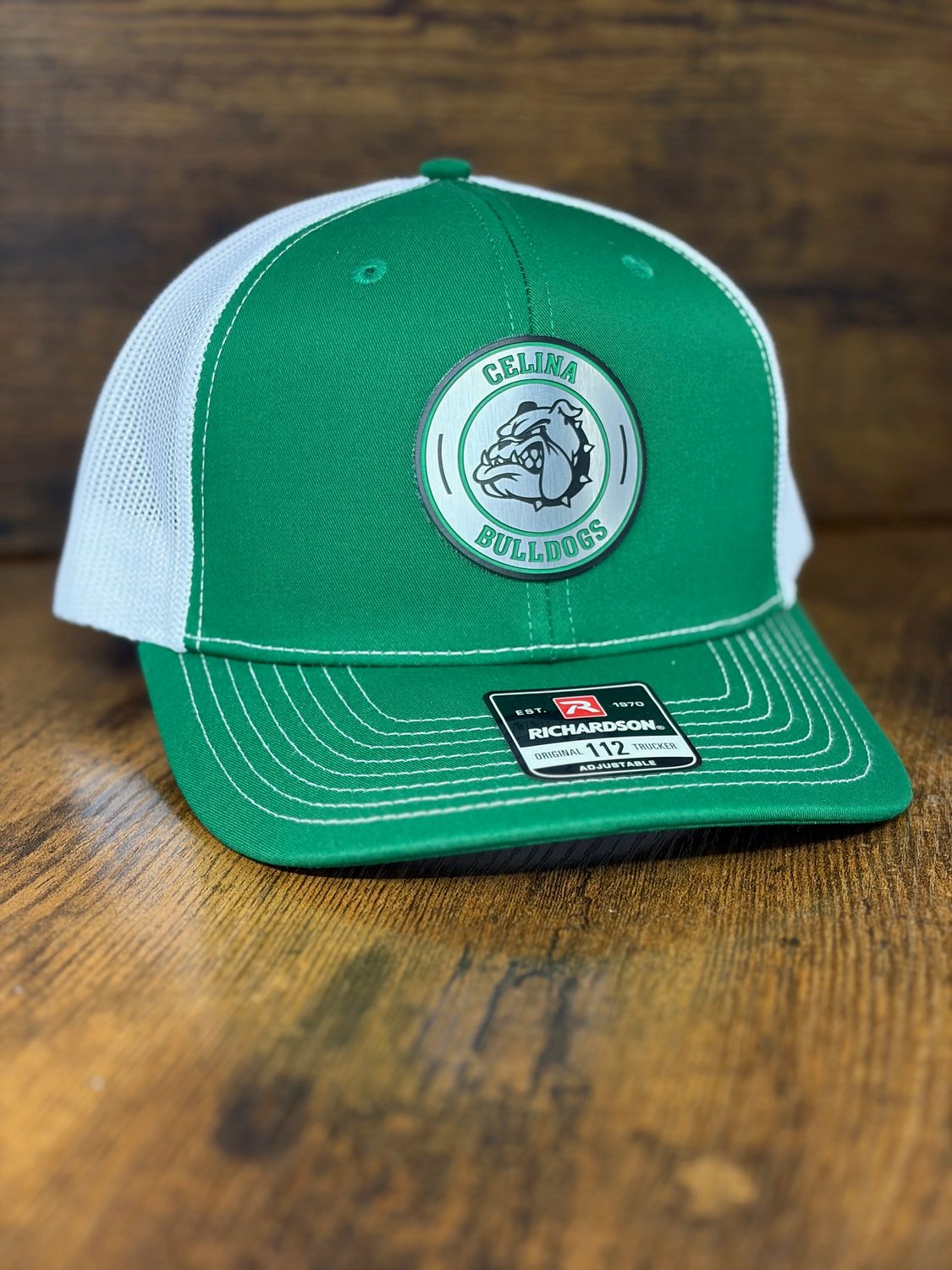 CELINA  Acrylic CircleNCircle - Richardson Snapback Trucker Cap 112 Heather Green/White -  OSFM