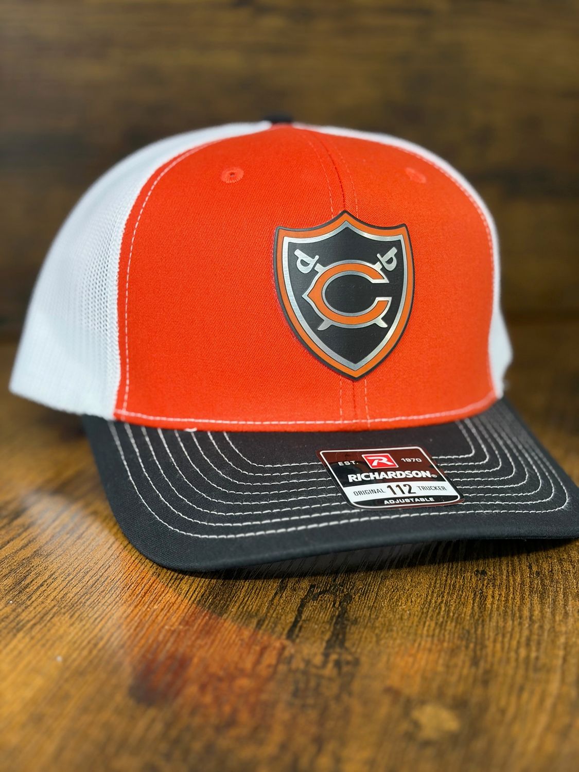 Coldwater Acrylic Shield - Richardson Snapback Trucker Cap 112 Orange/White-  OSFM
