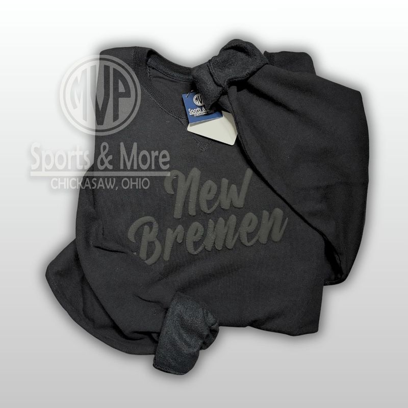 Blackout Puff - NB- Unisex Garment-Dyed Crewneck Sweatshirt - GDH400 - Black