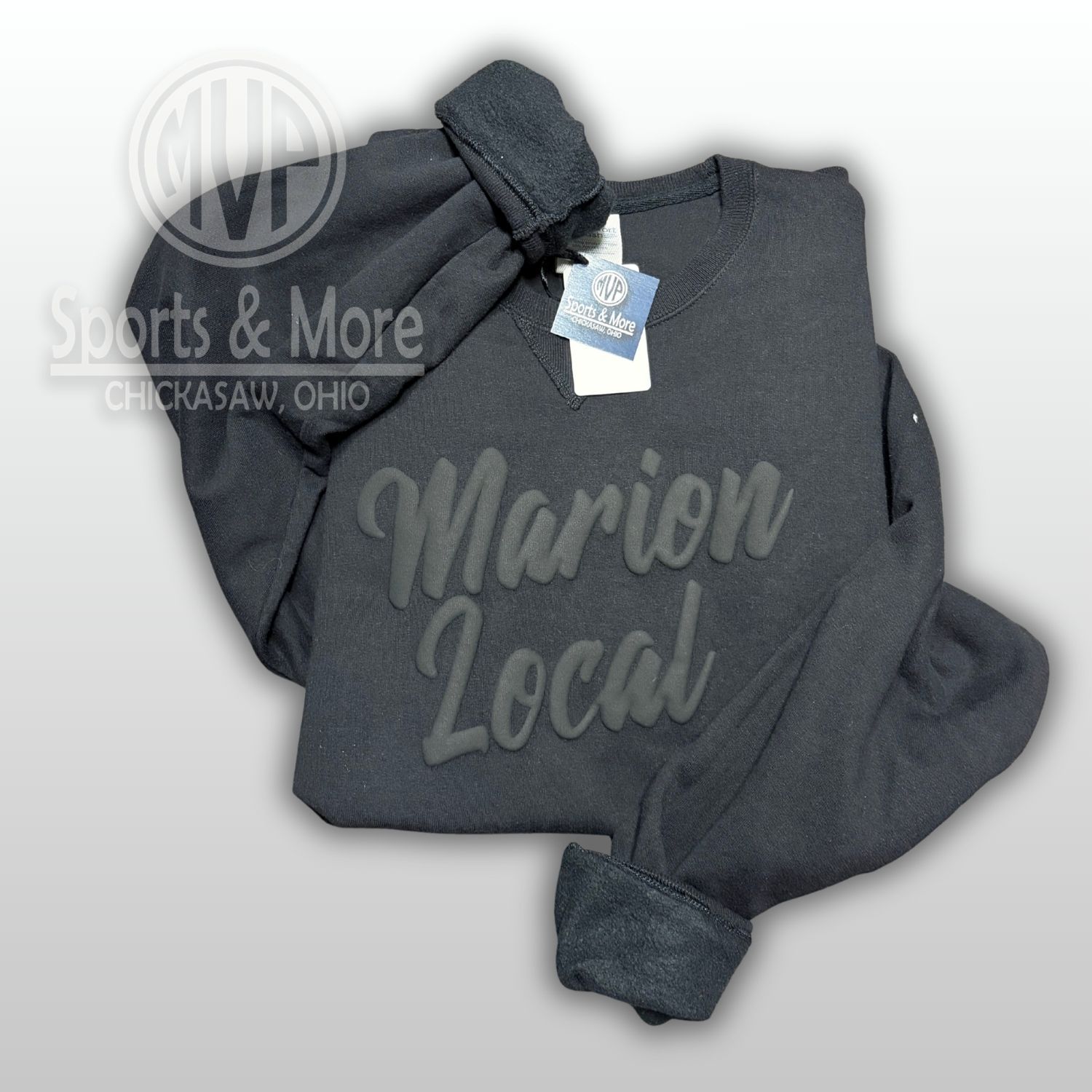 Blackout Puff - ML- Unisex Garment-Dyed Crewneck Sweatshirt - GDH400 - Black