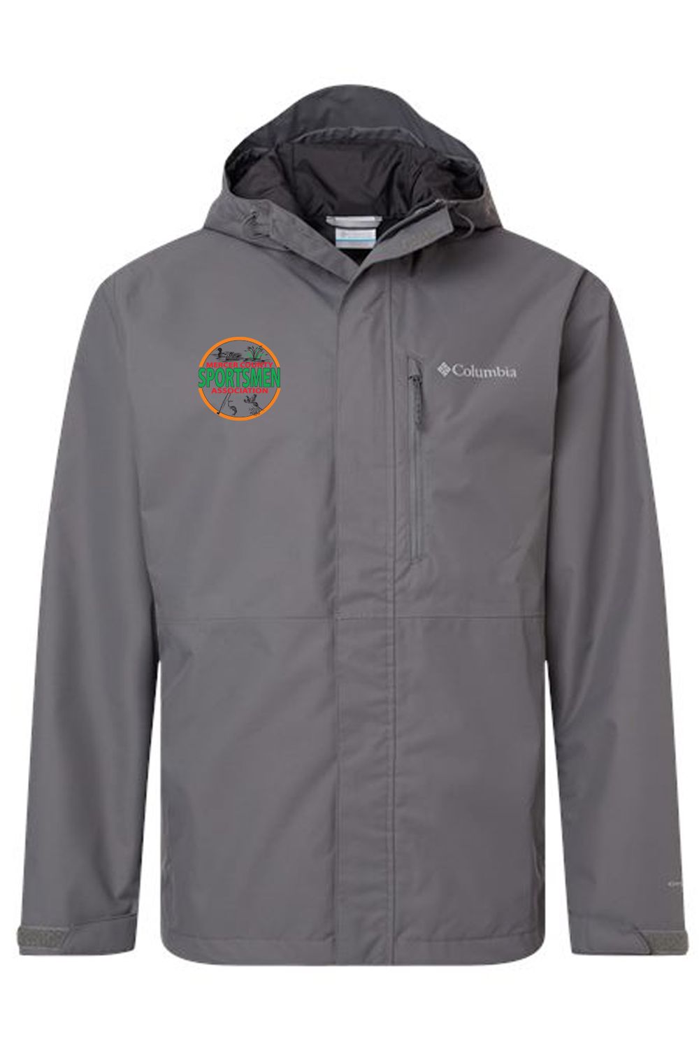 Columbia Men's Hidebound II Jacket - City Grey - 208934 - MCSA, Size: SMALL, Design: Logo Left Chest - Printed