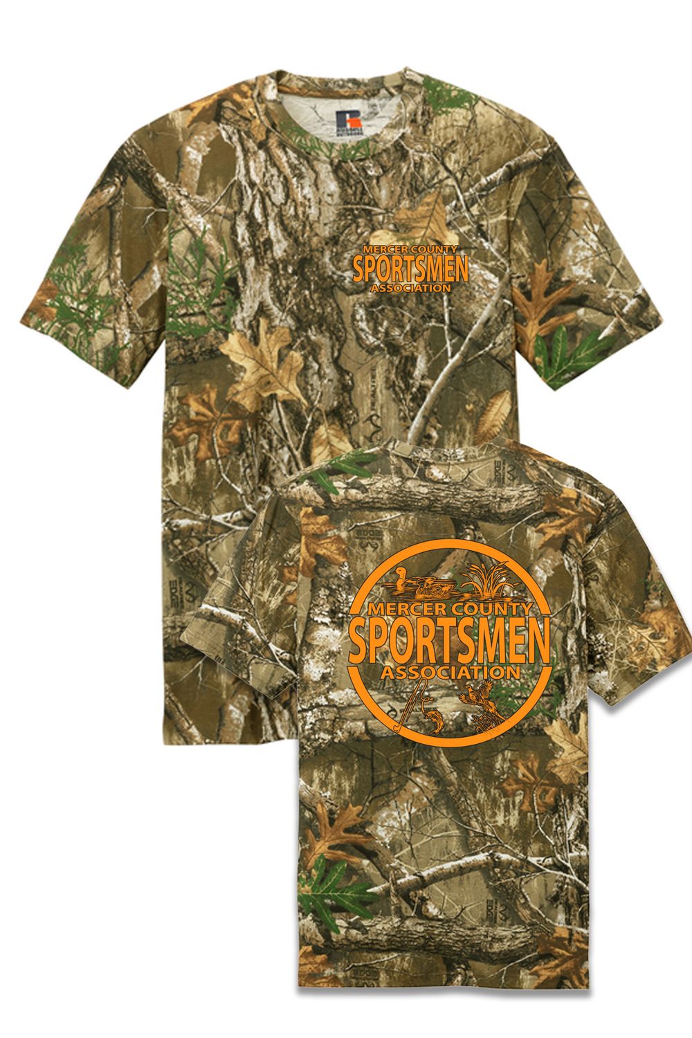 Real Tree Camo T-shirt - RU100 - MCSA - Text Left Chest